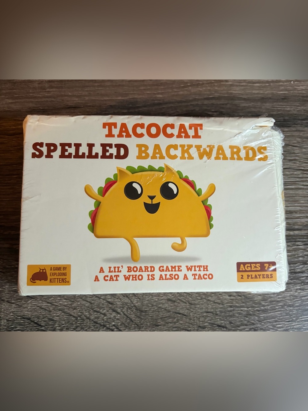 🆕 TACOCAT SPELLED BACKWARDS Game . Brand new!